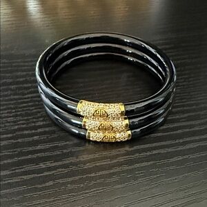 Black BUDHAGIRL All Weather Bangles - set of 3